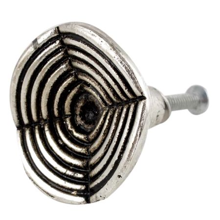 Round Strip Antique Silver Aluminium Cabinet Knob